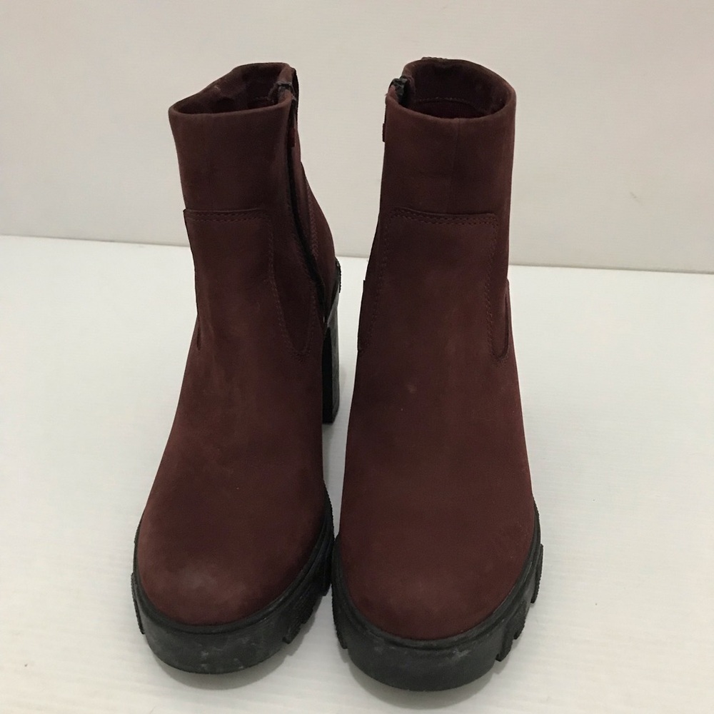 Timberland Burgundy Heeled Ankle Boots